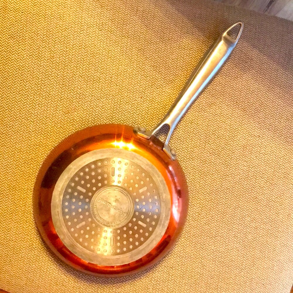 8” Copper ceramic professional grade sauté pan mini heat induction skillet VGUC